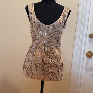 Pierri New York Beige Sequin Blouse